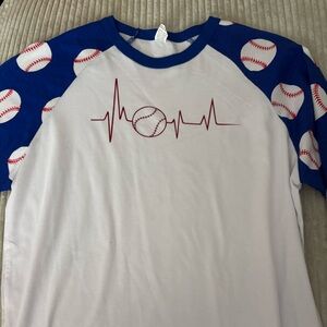 Baseball Heartbeat Graphic Tee
